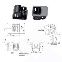 Nouveau loquet à bouton-poussoir noir en nylon à fixation par vis pour panneaux en plastique