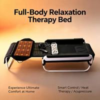 Table de massage thermique automatique V7 avec rouleau de jade, table de chiropratique vertébrale coréenne avec thérapie musicale pour le soulagement des douleurs corporelles