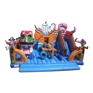 Diversión comercial al aire libre serie <span class=keywords><strong>de</strong></span> boca móvil combinación <span class=keywords><strong>de</strong></span> trampolín inflable <span class=keywords><strong>de</strong></span> ciudad con tobogán y carrera <span class=keywords><strong>de</strong></span> obstáculos - Product Image 2