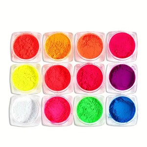 Neon Phosphor Pigment Powder Set Fluorescent Nail Glitter Chrome Pigment Gradient Effect Ombre Rubbing Neon Dust Powder - Product Image 2