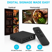 Boîtier TV numérique Android 14 avec logo personnalisé, 4K Quad Core Amlogic S905X5M, PoE Gigabit Ethernet pour affichages commerciaux 24h/24 et 7j/7