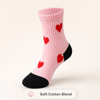 Chaussettes de sport pour filles, motif cœurs rétro, pour la course à pied et les activités de plein air