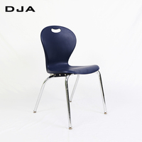 Chaise d'écolier populaire, design moderne, pieds chromés, en plastique, pour salle de classe, maison, bureau, extérieur, hôpital, appartement, 200 unités