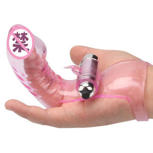 Dreifinger-Vibrator zur Masturbation, Klitoris- und G-Punkt-Orgasmus-Massagegerät, Penis-Kondom-Stab, Dildo, Rabbit-Vibrator, Sexspielzeug für Frauen - Product Image 1