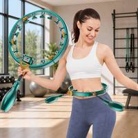 Cerceau de taille intelligent à compteur numérique, lesté, détachable, 24 segments, entraîneur de taille 360 °   Nœuds de massage pour la remise en forme à domicile