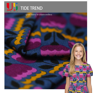 Tissu extensible imprimé en <span class=keywords><strong>viscose</strong></span> pour printemps été poids moyen Spandex imprimé en <span class=keywords><strong>viscose</strong></span> tricot <span class=keywords><strong>jersey</strong></span> unique pour tissu d'habillement - Product Image 2