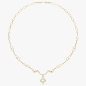 Collar de diamantes de oro de 9 quilates de lujo, el más vendido, elegante joyería fina para mujeres, para bodas y fiestas, disponible a precio de exportación. - Product Image 2