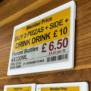 Nuevas Etiquetas Electrónicas de Precio Digitales Inteligentes de 2.4Ghz y 7.5 Pulgadas para Sistemas EAS en Tiendas de Verduras - Product Image 1