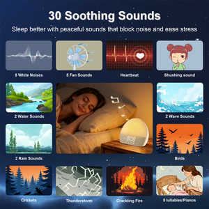 Máquina de Sonido Blanco Digital para Dormir, para Bebés, con <span class=keywords><strong>30</strong></span> Sonidos Relajantes, Luz Nocturna de 7 Colores, Temporizador de Siesta, <span class=keywords><strong>Despertador</strong></span> - Product Image 2