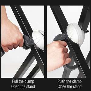 KS020 Yinyu Quick Clamp Single X Support de clavier avec hauteur réglable pour les scènes, les studios et la pratique à domicile - Product Image 3