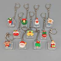Porte-clés mécanique LED style Noël USA, clavier à touches, anti-stress, jouet de décompression, Vk