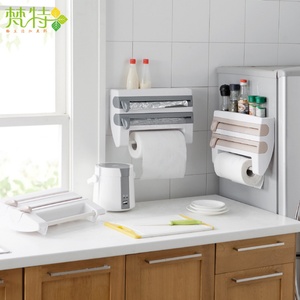 Wholesale Good Quality <b>Kitchen</b> Storage Holder for Cling Film with Cutting <b>Kitchen</b> <b>Paper</b> Roll Holder - Product Image 4