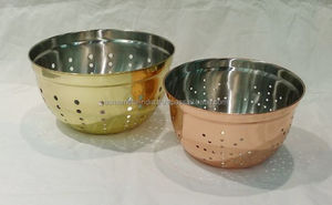 Passoire à fruits et légumes ronde en cuivre de qualité supérieure, grande taille, dernière conception pour le lavage et l'égouttage à un prix abordable - Product Image 6