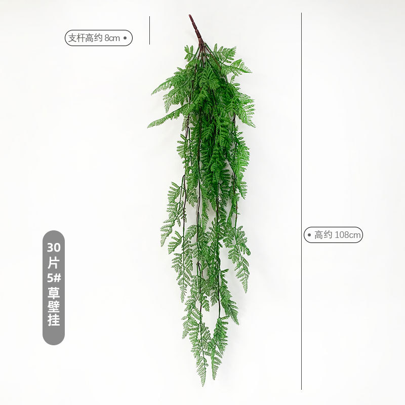 30 foglie verdi n. 5 decorazione da parete in erba