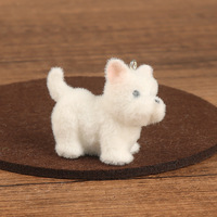 Ensemble de breloques animales floquées mignonnes, motifs pingouin, ours, lapin, mini pendentifs en résine pour la fabrication de bijoux DIY et la création de porte-clés