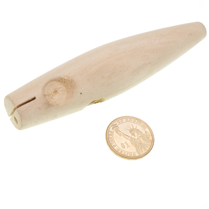 Leurre de pêche Musky en bois non peint de 5 pouces avec lèvres métalliques, corps à trou traversant - Product Image 1