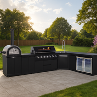 Youya Garden Outdoor Kitchen Outdoor Bbq Kitchen Évier de cuisine extérieur en acier inoxydable résistant aux intempéries avec armoire et robinet