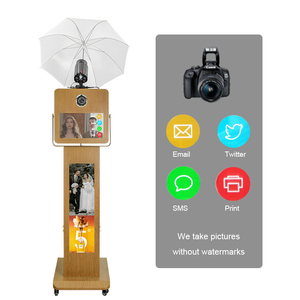 2025 mới bằng gỗ gravin chuyển vùng 15.6 inch màn hình cảm ứng Photo Booth xách tay <span class=keywords><strong>DSLR</strong></span> iPad Photo Booth Shell với máy in - Product Image 2