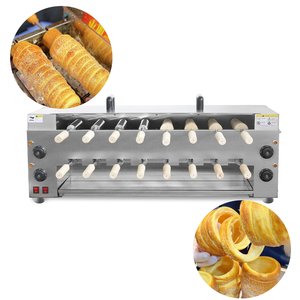 Horno Eléctrico Comercial para Bagels y Pasteles, Horno <span class=keywords><strong>Horizontal</strong></span> para <span class=keywords><strong>Pan</strong></span>, Máquina de Panecillos de Doble Capa con Chimenea, <span class=keywords><strong>Tostadora</strong></span> de Bagels - Product Image 1
