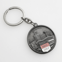 Porte-clés en émail coloré souvenir avec logo personnalisé en gros Porte-clés avec lettres en métal Porte-clés MONACO MONTE CARLO Country Building City