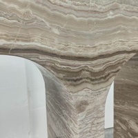 Table console en marbre Tiramisu au design moderne et luxueux, socle carré, meubles de salon modernes, tables consoles en marbre, entrée, couloir