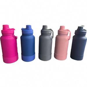 Bouteille isolée en acier inoxydable de grande capacité de bureau sans Bpa avec paille à rabat et 3 couvercles - Product Image 4