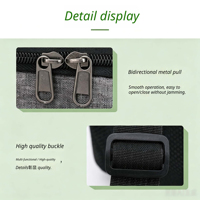 Sac de voyage pour chien en tissu Oxford résistant à l'usure avec fermeture éclair, sac réutilisable pour aliments pour animaux, pochette de rangement scellée pour croquettes pour le camping et les voyages avec animaux
