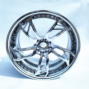 PCD 4x100 4x114.3 Water <strong>Chrome</strong> Forged <strong>Alloy</strong> Rim <strong>Wheels</strong> 2 Prices Forged <strong>Wheels</strong> - Product Image 1