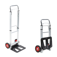 Nouveauté Chariot à main utilitaire pliable de 100 kg avec roues pneumatiques de 17 cm de diamètre