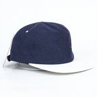 Topi Dad Hat 5 Panel Terlaris, Warna dan Label Custom, Pinggiran Datar, Bahan Corduroy