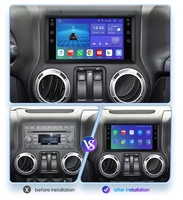 Meihua-Autoradio Android de 7 pouces pour Jeep Wrangler, Amplificateur de navigation GPS portable, DSP RGB, Compatible avec la boussole JEEP