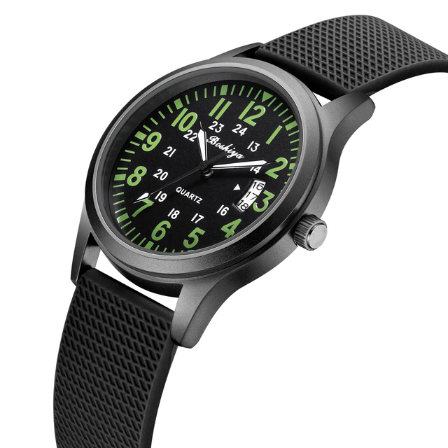 Factory Direct Sale of High-quality Men's Watches with Waterproof Quartz and Fashionable Silicone Straps