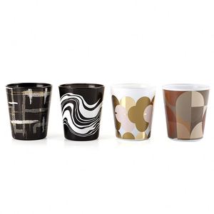 Modern Art Ceramic Candle Vessel Set 3-Pack Black White Gold Pattern Scented Home Decor 40-60 Hour Burn Time - Product Image 6