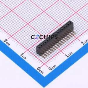 X1311FR-16-C43D24 Pin Socket Bent Lead Through Hole,P=1.27mm Connector 1x16P 1.27mm Square Hole Right Angle Insert - Product Image 1