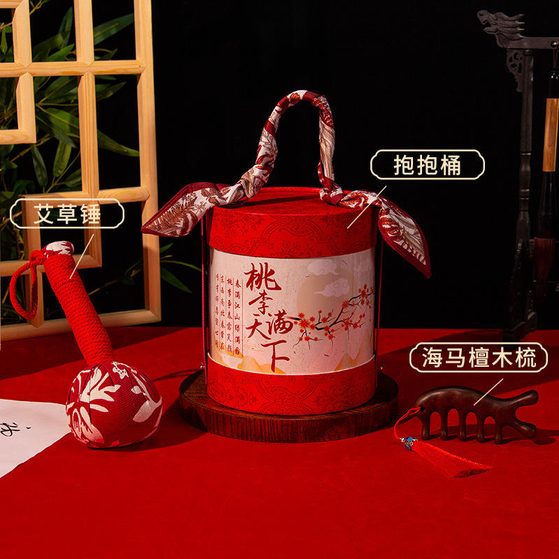 Artemisia hammer, sandalwood comb, and hugging bucket