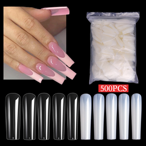 Misscheering Square Head Long Section <span class=keywords><strong>2022</strong></span> Longues <span class=keywords><strong>Faux</strong></span> Ongles de Ballet XXL en Sachet de 500 Pièces – Embouts d'Ongles - Product Image 2