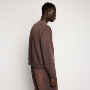 Basic Luxury Vintage Sun Faded Dyed Washed Streetwear Sweatshirts and Jogger Pants Matching Sets Tracksuit for Adult - Product Image 3