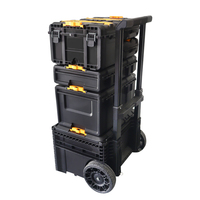 Mallette à Outils Électriques Professionnelle et Durable avec Chariot, en Plastique, pour Rangement d'Équipement