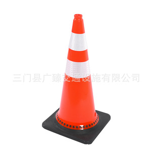 กรวยจราจร PVC ขนาด 30 ซม. 45 ซม. 50 ซม. 65 ซม. 68 ซม. พร้อมห่วงยก กรวยเตือนความปลอดภัยบนท้องถนน แบบติดตั้งบนพื้นมาตรฐาน IP65 - Product Image 2