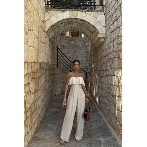 Krem <b>Fedora</b> Tulum Women's Jumpsuits & Playsuits Elegant <b>Fedora</b> <b>Hat</b> with Tulum Print - Product Image 5