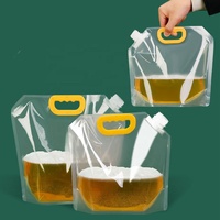 Poche de Rangement d'Eau Pliante en Plastique de 5 L pour Camping, Randonnée, Extérieur, Transparente, avec Poignée, Bec Verseur et Logo Personnalisé