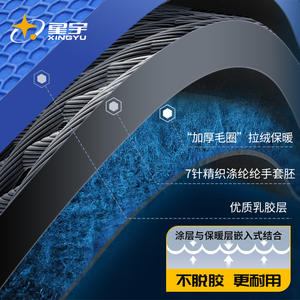 Gants de sécurité en nitrile Xingyu A677 avec texture micro-diamantée en relief pour travaux à usage général, taille L, résistants à l'abrasion - Product Image 3