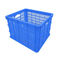 Panier à fruits et légumes de grande taille d'usine d'origine, boîtes de rangement en plastique, caisses agricoles ventilées, plateaux de rangement, panier de rangement