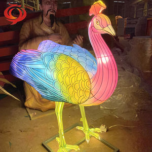 Nouvel an chinois décoration papier soie lanterne à la main fleur géante soie lanterne Festival - Product Image 5