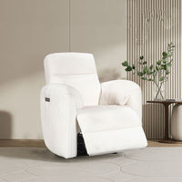 Fauteuil inclinable de luxe blanc fonctionnel sur mesure en gros, fauteuil de massage, canapé simple, fauteuil d'appoint pour salon.