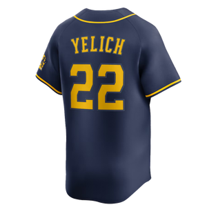 Grosir Milwaukee Brewers 2026 Berkualitas Tinggi #   22 Christian Yelich City Connect Jersey Pemain dengan Bordir Rahasia - Product Image 3