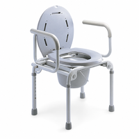 Chaise de Commode avec Pieds Réglables 48-63cm, Dossier Ventilé, Assise Large, Poignée Amovible