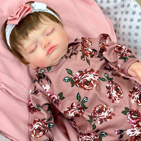Poupée Reborn Sunnyfan de 18 pouces avec vêtements bruns, simulation de bébé en vinyle, populaire en Europe et en Amérique, modèle W-001