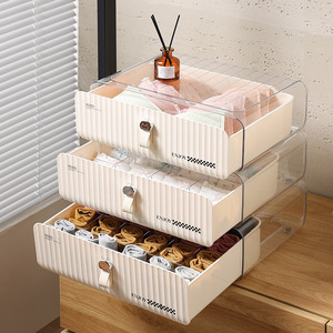 Drawer Style Underwear Storage Box 3 In 1 Dustproof Divider For Bras Socks Intimate Apparel Organizing Drawer Cabinet - Product Image 3