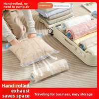 Sac de compression sous vide PETPE 6 microns roulé à la main pour le rangement des vêtements, indispensable pour les vestes et les voyages